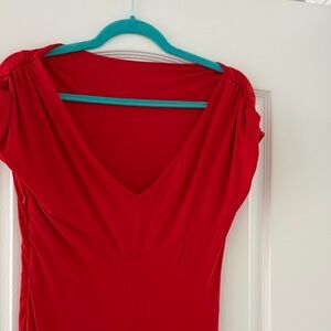 Elegant Red Women's Full Length Dress Belvari